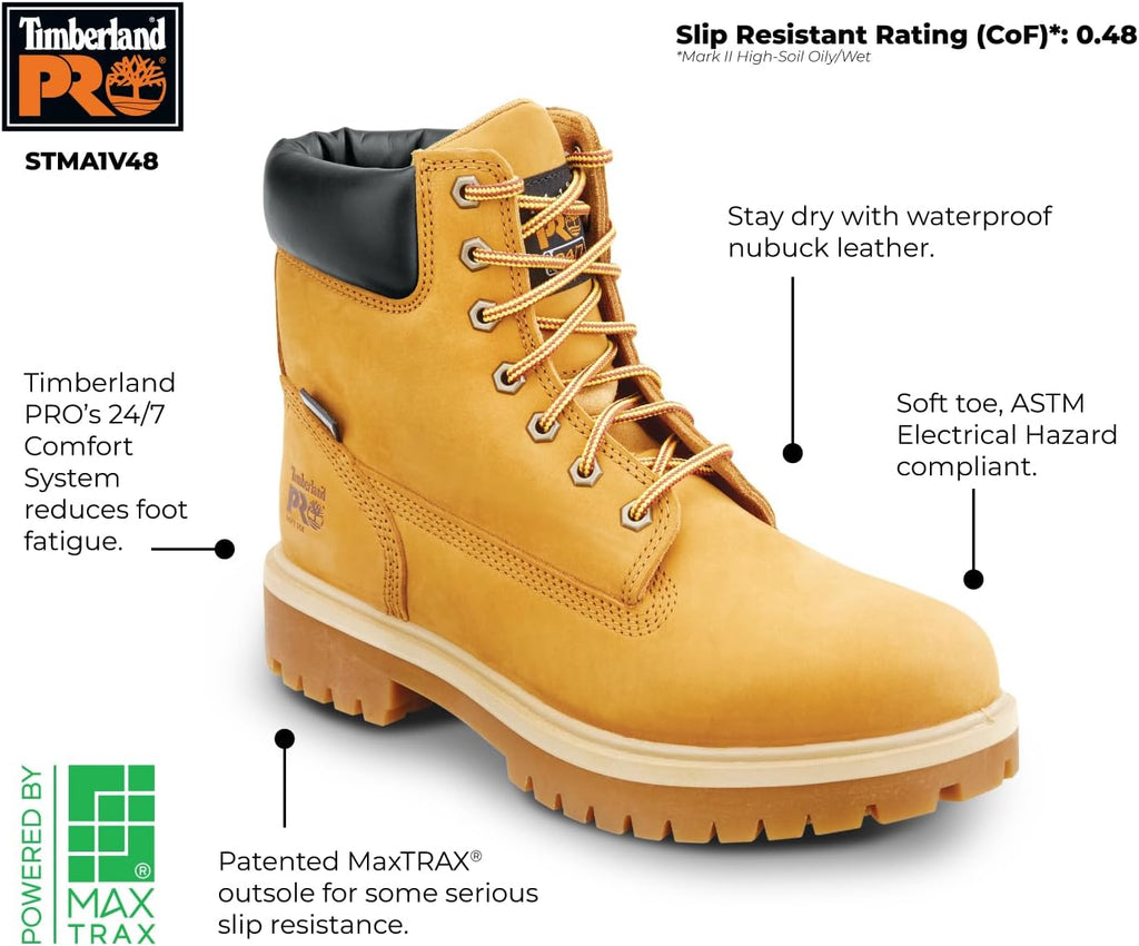 Men'S 6 Direct Attach Maxtrax Soft Toe Waterproof Insulated Boot